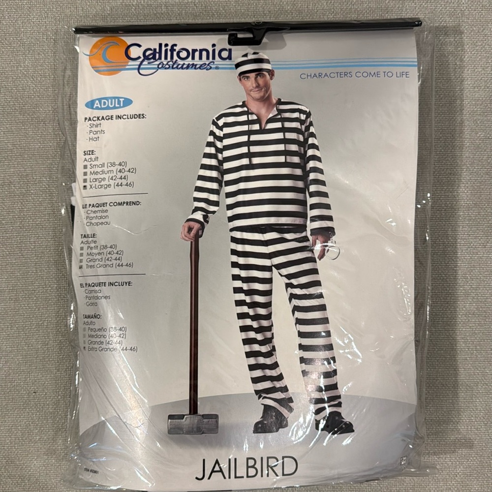 California Costumes - Halloween: Jailbird X-Large